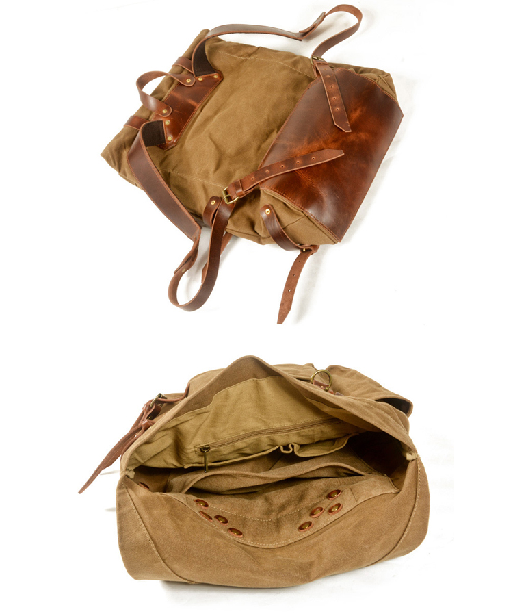AFFICHAGE ARRIÈRE du sac à dos de randonnée en toile cirée Woosir