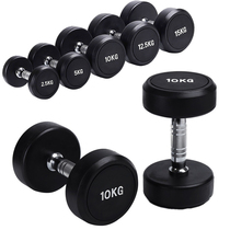 White-character rubber fixed dumbbells Men's gym home with baggage cast iron subarbell round head commercial arm muscle girl