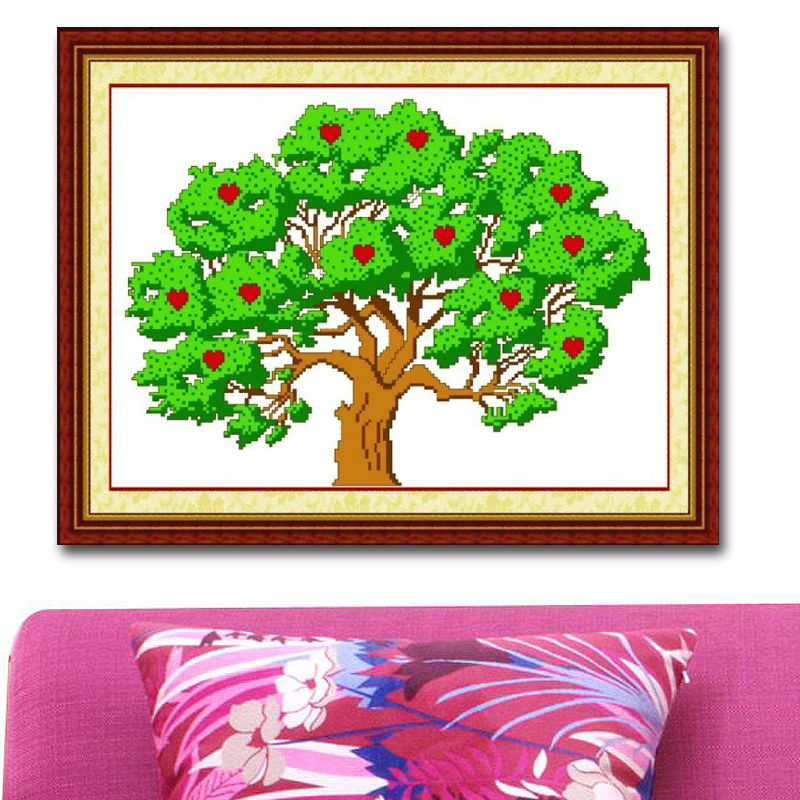 Purely Handmade Cross-Stitch Finished Product: Fortune Tree, God of Wealth Tree, Money Tree, Green Copper Coins, Gold Coins for Living Room, Free Shipping Purely Handmade Cross-Stitch Finished Product: Fortune Tree, God of Wealth Tree, Money Tree, Green Copper Coins, Gold Coins for Living Room, Free Shipping