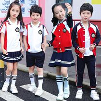 Elementary school autumn school uniform red baseball uniform college kindergarten garden uniform female teacher autumn and winter three-piece childrens class uniform