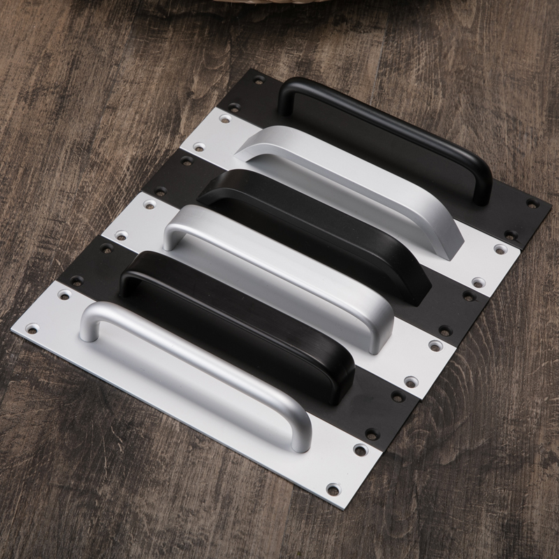Space aluminum door handle modern simple and clear - handed door open door and solid door