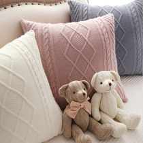 Hairy twist Vine Diamond pillow Nordic soft knitted pillow case pillow cushion cushion cover sofa bedroom decoration