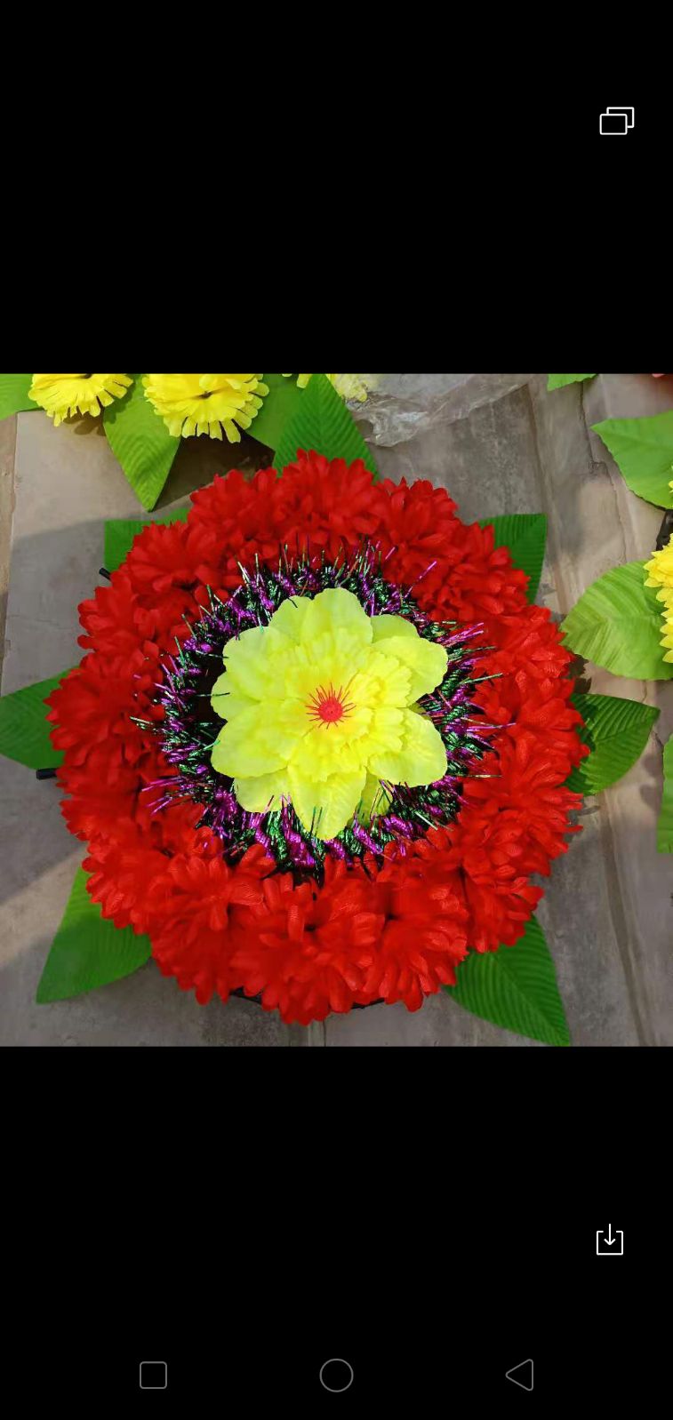 Qingming small wreath wreath basket Funeral sacrifice silk flower cloth flower simulation wreath Lingtang decoration supplies wholesale