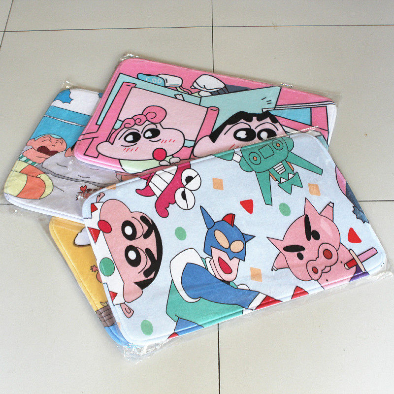 Cartoon Crayon Small New Japan-ROK Home Ground Mat Non-slip Door Cushion Bedroom Rug Entrance Door Rectangular Footbed