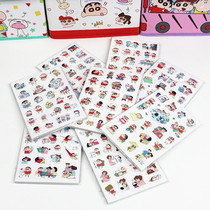 8 sheets of crayons small new stickers cartoon hand bill stickers mobile phone computer stickers album decoration transparent PVC waterproof