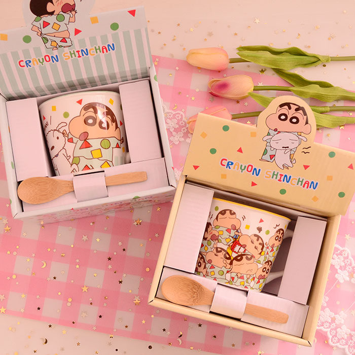 Wax Pen Small New Ceramic Cup Water Cup Mark Cup Coffee Cup With Spoon Birthday Gift Exit Tailoron