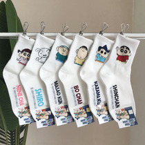 (3 Double) Korea Imports cute cartoon crayons Small New Cotton Sox Children Sox Sox Four Seasons