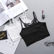 Sexy bow short camisole beauty back breast bandeau Modal anti-light base chest underwear women