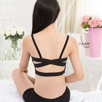 2020 new crossover beauty back sexy hollowed-out cross yoga harnesses ruffled bottom vest with chest cushion
