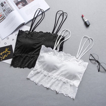 Summer new lace beating bottom short harness small vest woman anti-walking light with chest cushion wrapped in chest and breast wrap for underwear