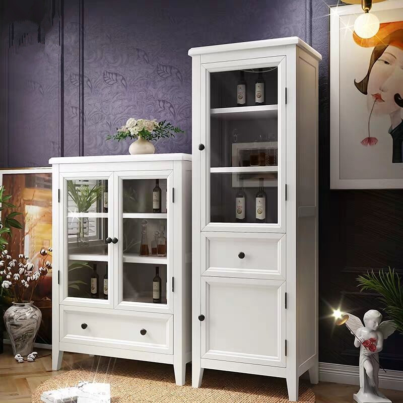 American bathroom cabinet Wine cabinet side cabinet Powder room storage cabinet Solid wood waterproof cabinet Oak toilet side cabinet Storage cabinet