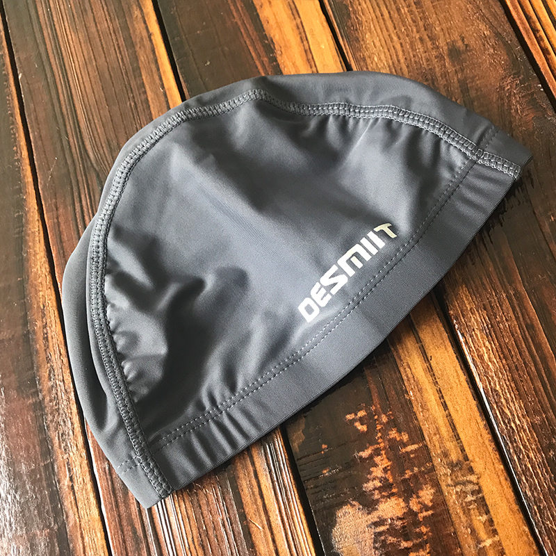 Men's pure color swimming cap comfortable adult swimming cap color striped cloth swimming cap men and women universal