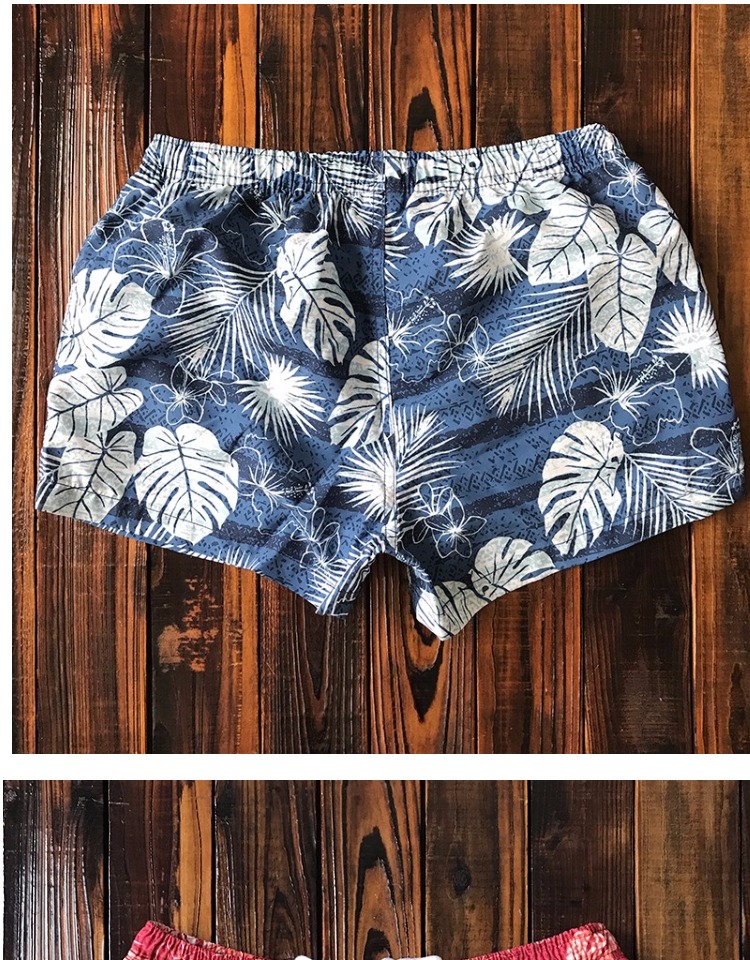 Quần thấp eo in quần đi biển nhanh khô nam đi biển kỳ nghỉ bơi quần short giản dị thể thao quần short ba điểm 	mua quần áo đi biển