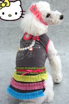 Day single pet clothes Rainbow candy-shirt cat dog dress Yorkshire VIP Bears Beummarzis send head flowers