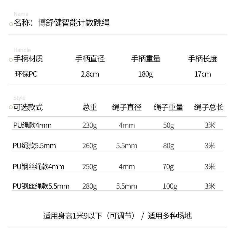 Скакалка 中考专用跳绳2019初中生体育考试智能电子计时计数器专业钢丝绳