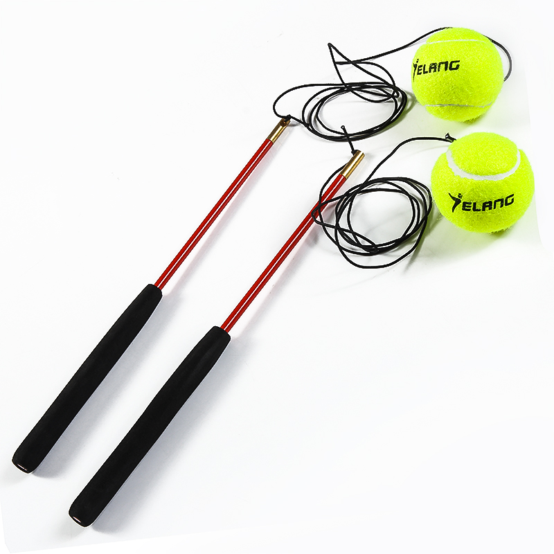 Elderly fitness ball hand throw ball handle with line ball jump ball jump ball fall exercise arm adult square dance weight loss