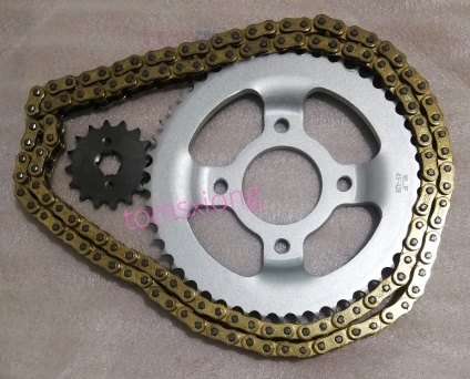 Lifan KPM LF200-3B set chain combination chain disc big fly small fly sprocket output sprocket fixing plate