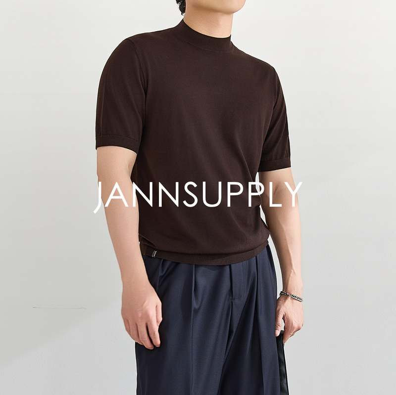 Jannsupply Imported from New Zealand 12.9~13.5µm (Including Testing) King Wool Knitted Short-Sleeved T-Shirt Jannsupply Imported from New Zealand 12.9~13.5µm (Including Testing) King Wool Knitted Short-Sleeved T-Shirt