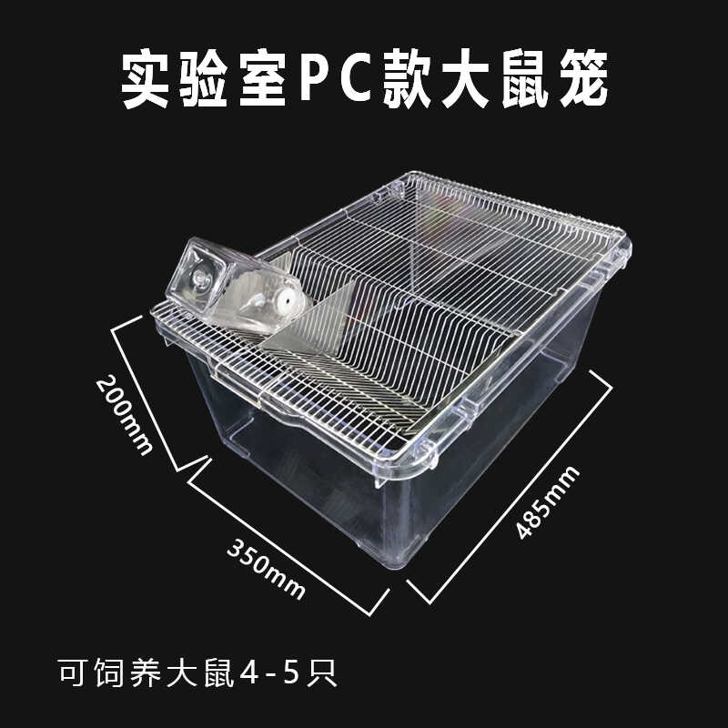PC透明实验室鼠笼小鼠饲养笼盒动物房替换高温高压消毒群养小鼠笼