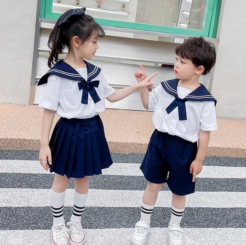 Children's Performance Costumes for Boys and Girls, Kindergarten Sailor Style Jk Suit, Graduation Photo Dance Kids' Clothing