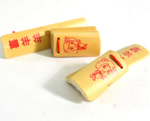 Hội đồng tre Allegro cho trẻ em Hội đồng trẻ em Xiyangyang Trường mẫu giáo Allegro Castanets Nhạc cụ biểu diễn sân khấu - Nhạc cụ dân tộc saotruc maomeo