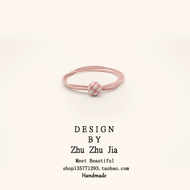 Đầu dây tóc vòng tóc dây đeo bao da cao su Hàn Quốc nhỏ tươi đơn giản cá tính đuôi ngựa vải kẻ sọc phụ kiện tóc mũ - Phụ kiện tóc kẹp ngọc trai