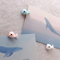 3 hot whale color plastic cartoon creative nail dolphin cute cork KT board large head needle nails