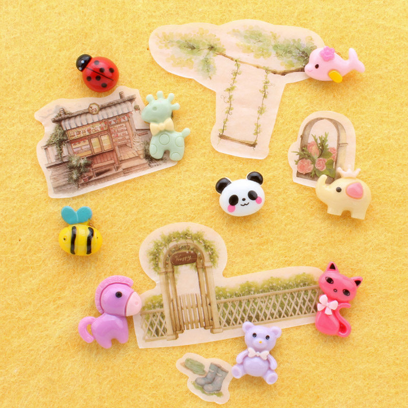 9 small creative animal chart nails cute scrap plastic large press cork photo wall message board pushpin