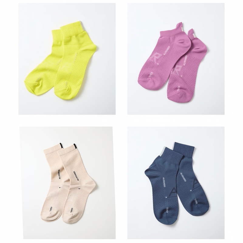 In-Stock Rototo All Rounder Japanese-Made Unisex All-Purpose Mesh Thin Socks, Available in High, Medium, and Low Cut