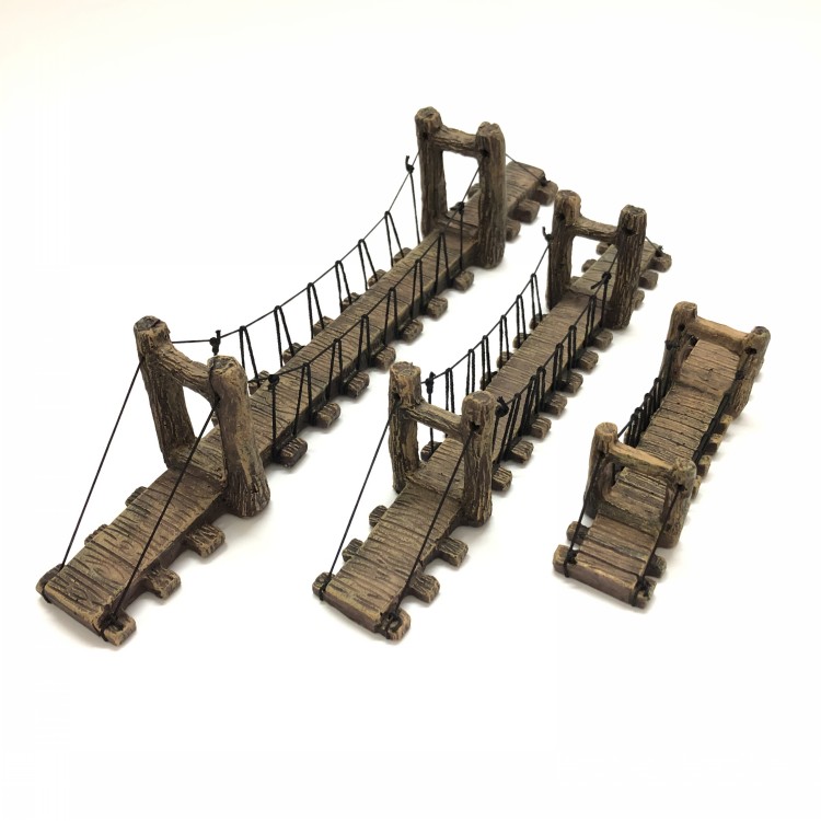 Rockery bridge 7713 resin bridge fish tank landscaping aquarium decoration crafts artificial bridge rope length 16CM