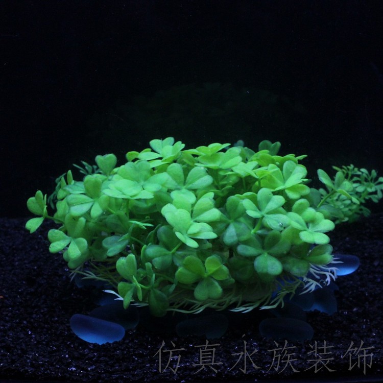 Emulated water grass fish tank made of scenery grass plastic false grass aquarium decoration in view three leafy grass high 6CM