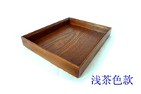 Đĩa gỗ zakka khay trái cây có thể được xếp chồng lên trên bánh bao hình chữ nhật - Tấm khay tra go