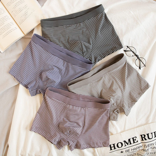 Ropa interior japonesa para hombres, calzoncillos bóxer de algodón puro, algodón modal juvenil, cintura media, cómodos, transpirables, calzoncillos bóxer de gran tamaño a la moda