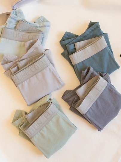 Japanese Underwear Men's Pure Cotton Crotch Antibacterial Breathable Comfortable Boxer Briefs Youth Mid-Waist Loose Trendyy Personalized Boxer Briefs