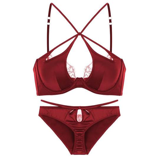 Japanese Red Intimates for Women with Small Breasts, Gathered in the Year of the Dragon, Zodiac Year Bra Set, Big Breasts, Small Sexy Lace Bra
