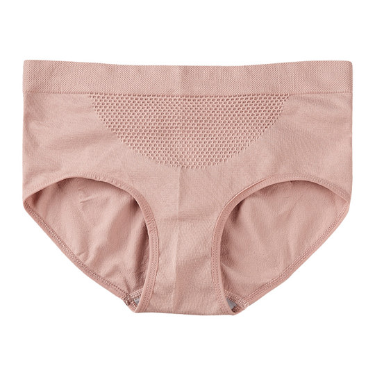 Japanische Unterwäsche mit hoher Taille für Damen, reine Baumwolle, antibakterielle Slips, Waben-Warmpalast mit mittlerer Taille, Bauchkontrolle, Po-Lift, atmungsaktive, spurlose Shorts
