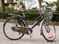 26 inch old horse head old car renovation load steel frame eight-speed front and rear roller brake stainless steel shelf chain box