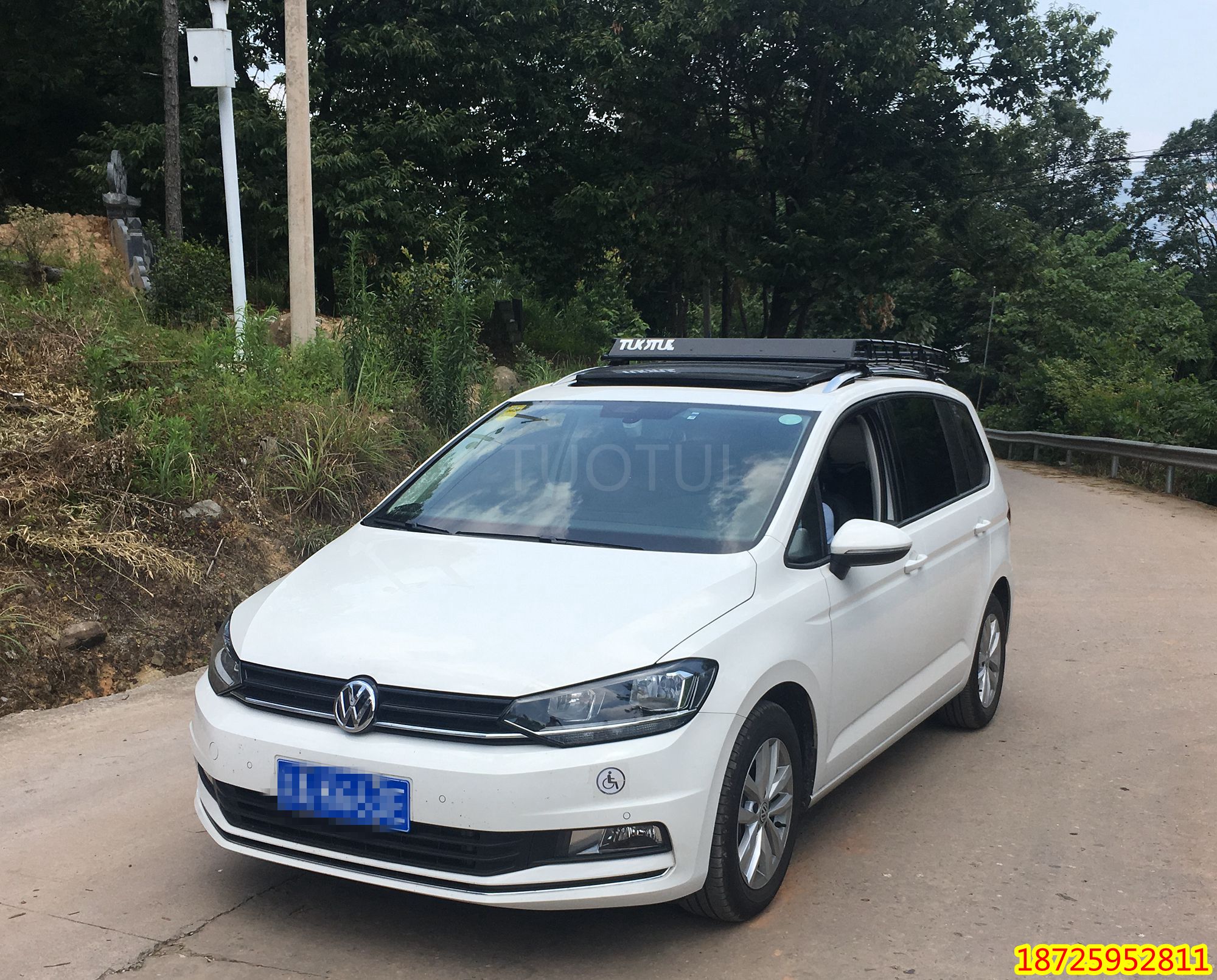 New Touran L đặc biệt xe tải chở hàng trên nóc xe tải hành lý tự lái đường dài vào thiết bị câu cá - Roof Rack giá để đồ trên nóc xe
