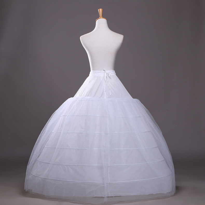 New bride wedding wedding dress Skirt Brace Fluffy Six Steel Ring Double Yarn Stage Performance Wedding Dress