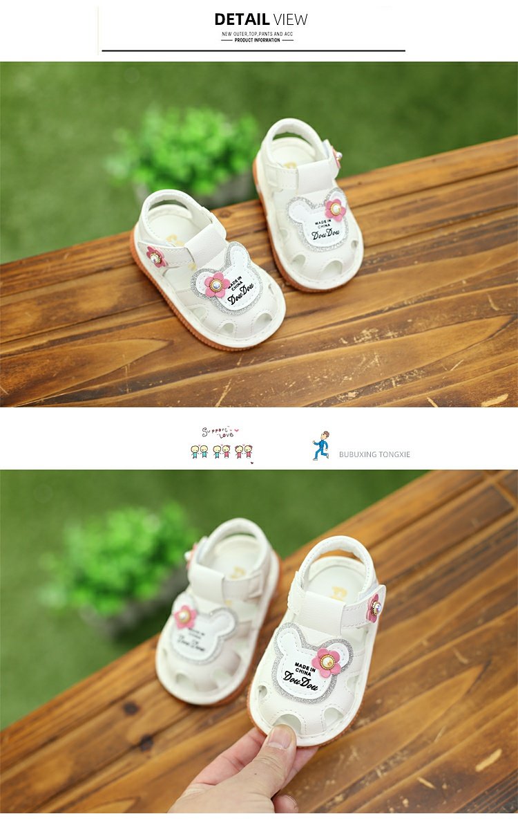 Soft Bottom Non Slip 0-1 1 2 Years Old Girl Ringing Sandals — 20