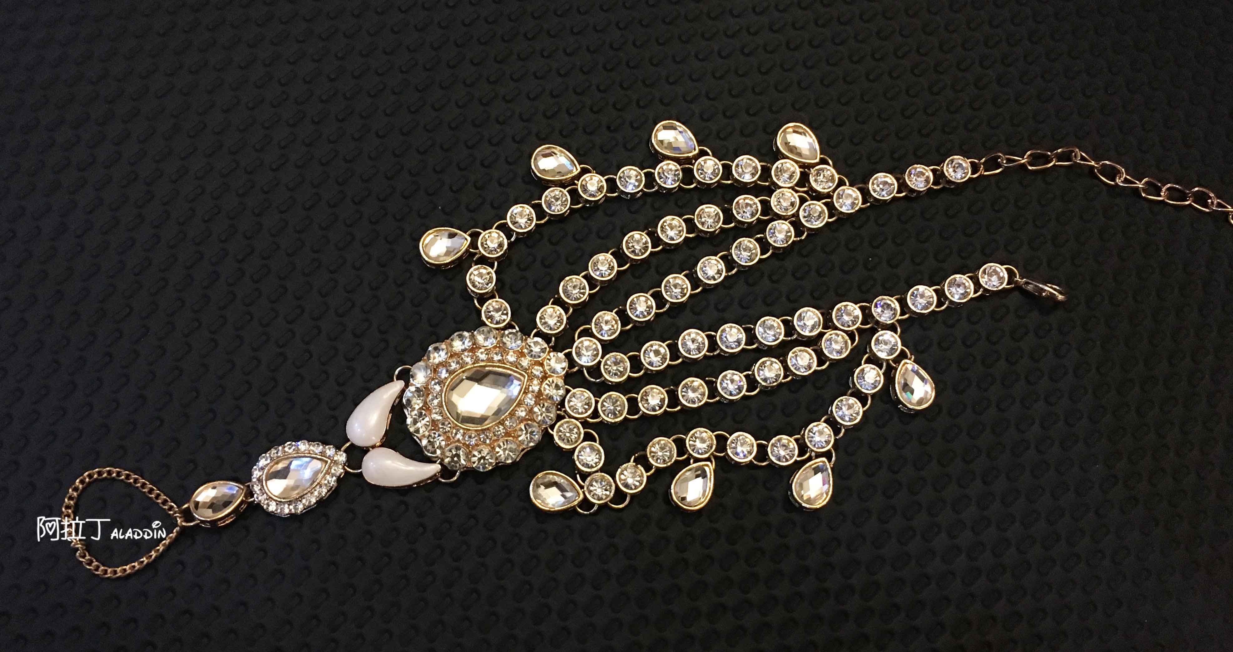 Aladdin Handmade Ấn Độ phong cách rhinestone chuỗi retro vòng đeo tay vòng chân bụng múa chân tua rua đôi đa năng lắc chân vàng 18k