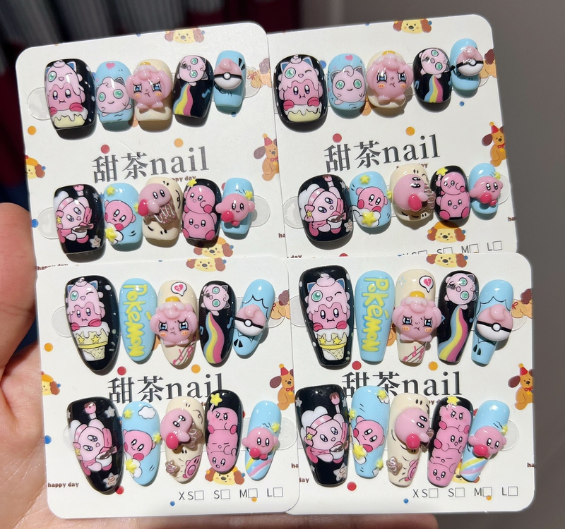 "Sweet Tea Handmade Nails" Cute Kirby