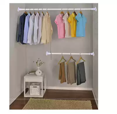 Meijia life plastic plastic telescopic shower curtain rod curtain rod clothes shower curtain hanging rod free of installation