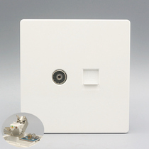 Type 86 Category 6e network TV panel Category 6ae network cable plus cable TV socket including CAT6A Gigabit module