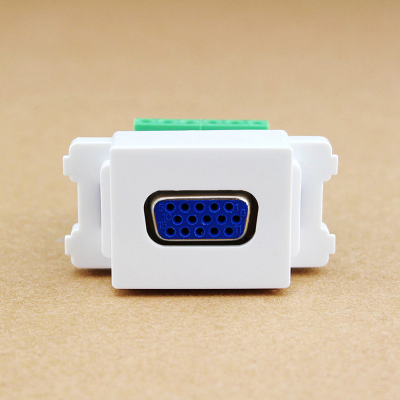 Type 120 VGA solder-free module free of welding VGA15 hole-type socket projector interface to insert table insert module