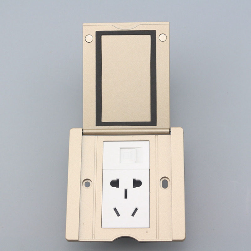 Clamshell 86-type small five-hole with network ground plug two or three 5-hole power supply with computer network route network interface ground socket