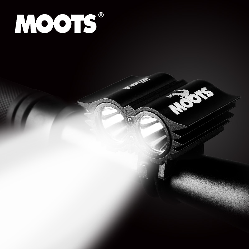 Moots bicycle lights T6 bicycle lights L2 mountaineer cycling lamps USB night ride equipment