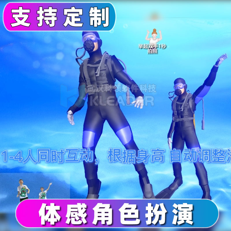 Somatosensory role-playing action follows kinect to imitate animal Chang'e motion capture device game