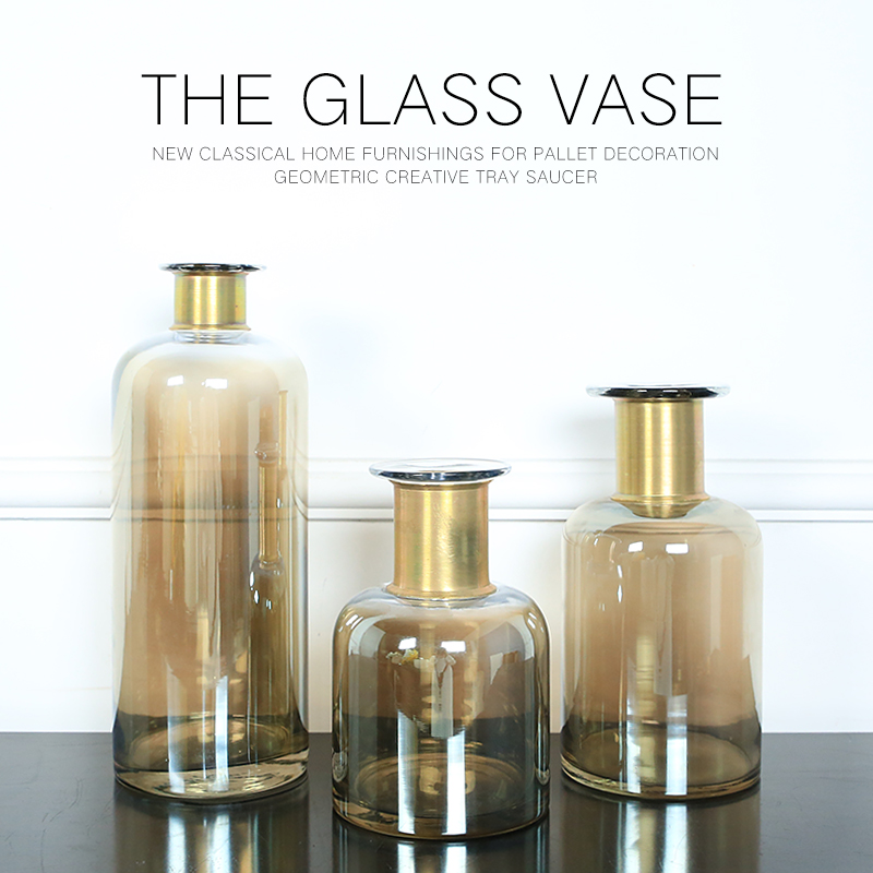 Glass Vase Pearlescent Hydroponic Creativity Modern Genguan Floral Room Coffee Hall Living-room With Flower Arrangement Decorations Hem Decorations