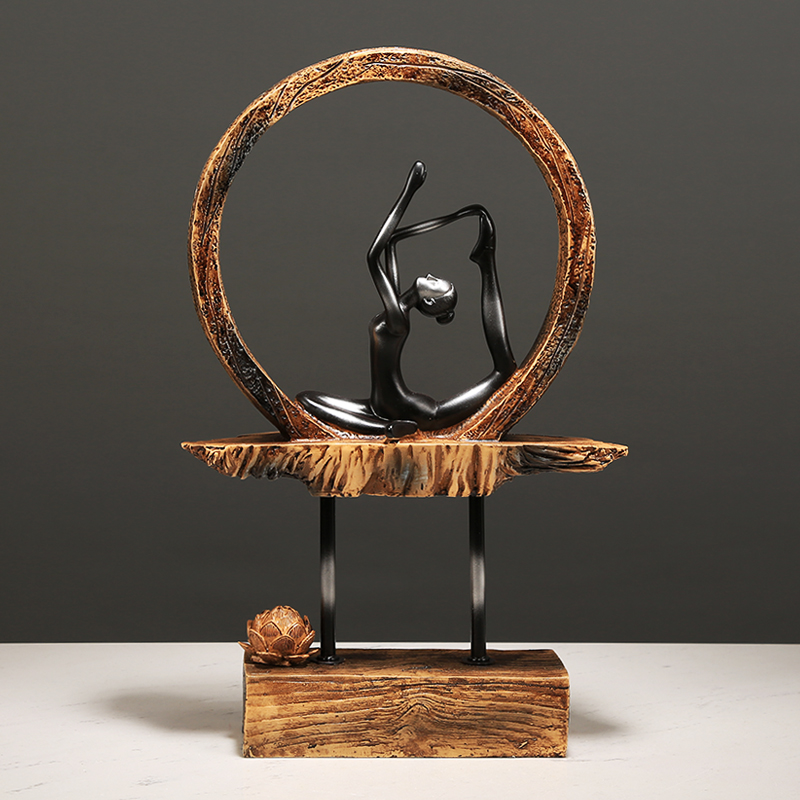 New Chinese Creativity Yoga Lotus Resin Pendulum Decoration Home Accessories Decoration Crafts Gift Hem Accessories Modern Living-room Decent Board Room